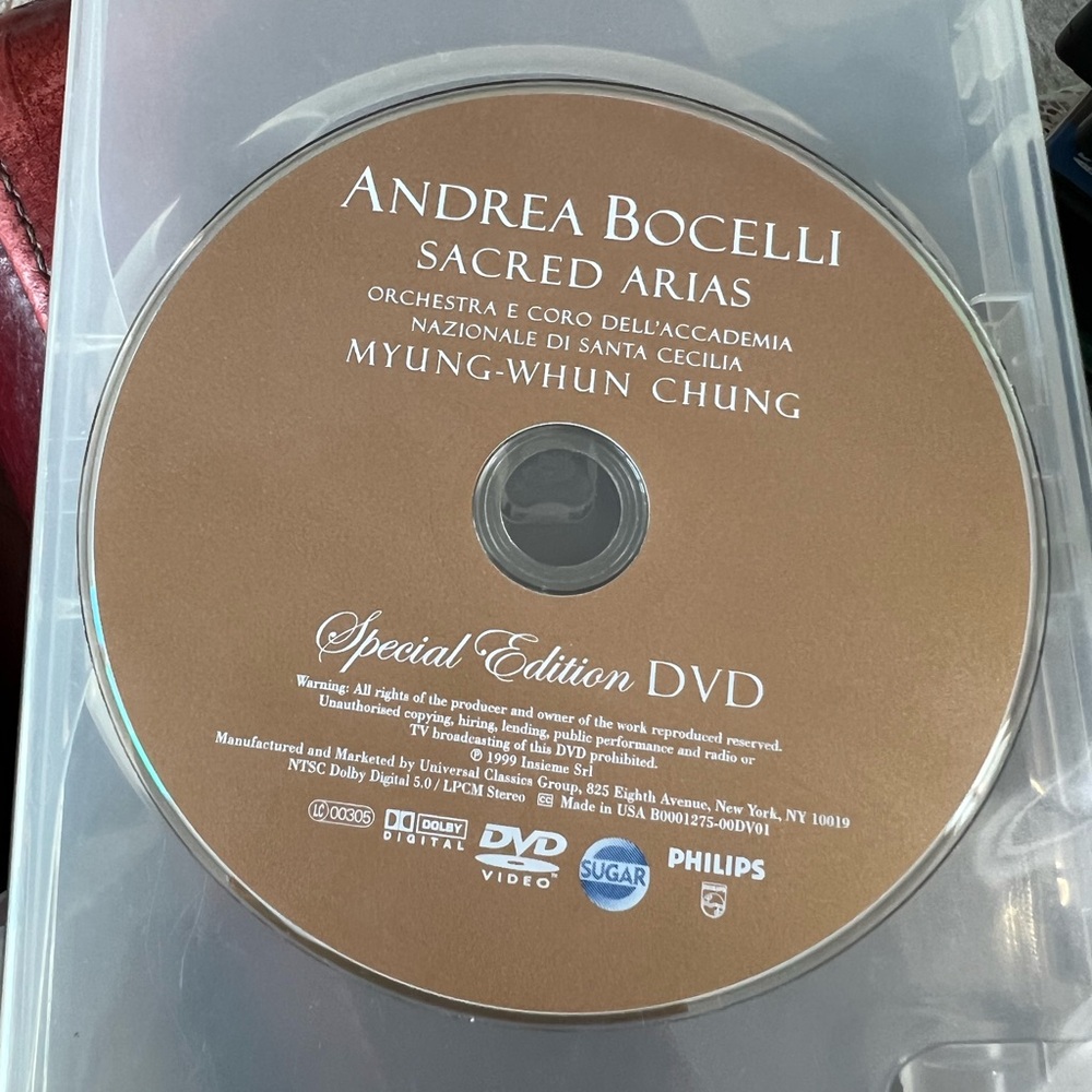DVD Special Edition Andrea Bocelli Sacred Arias